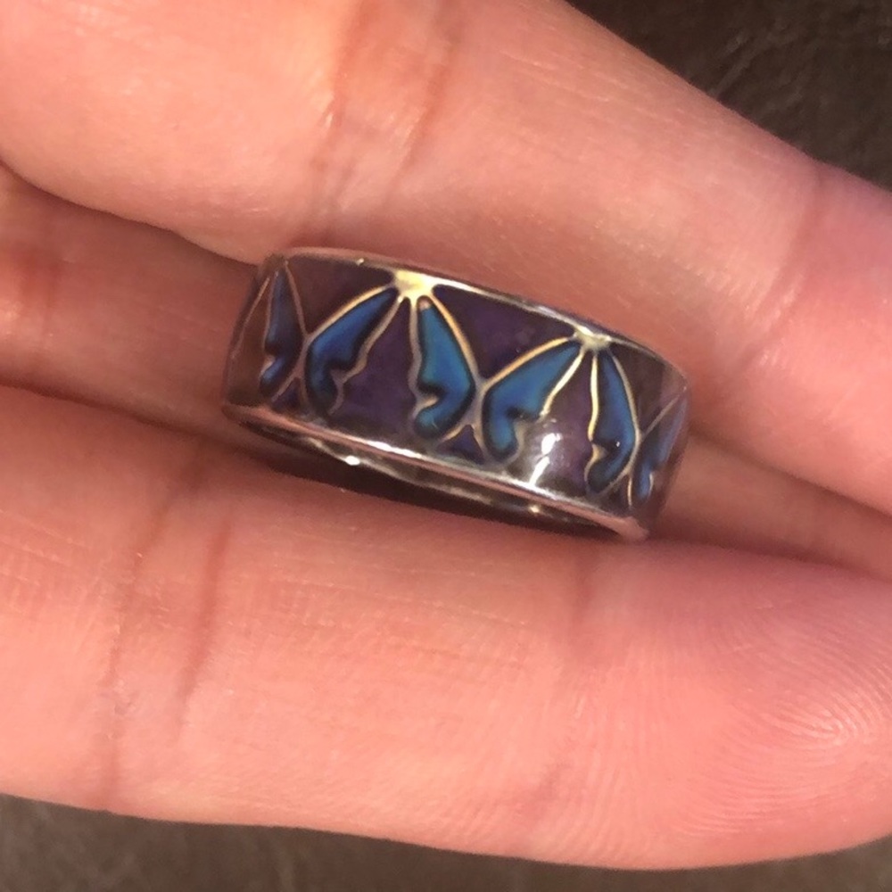Butterfly print mood ring